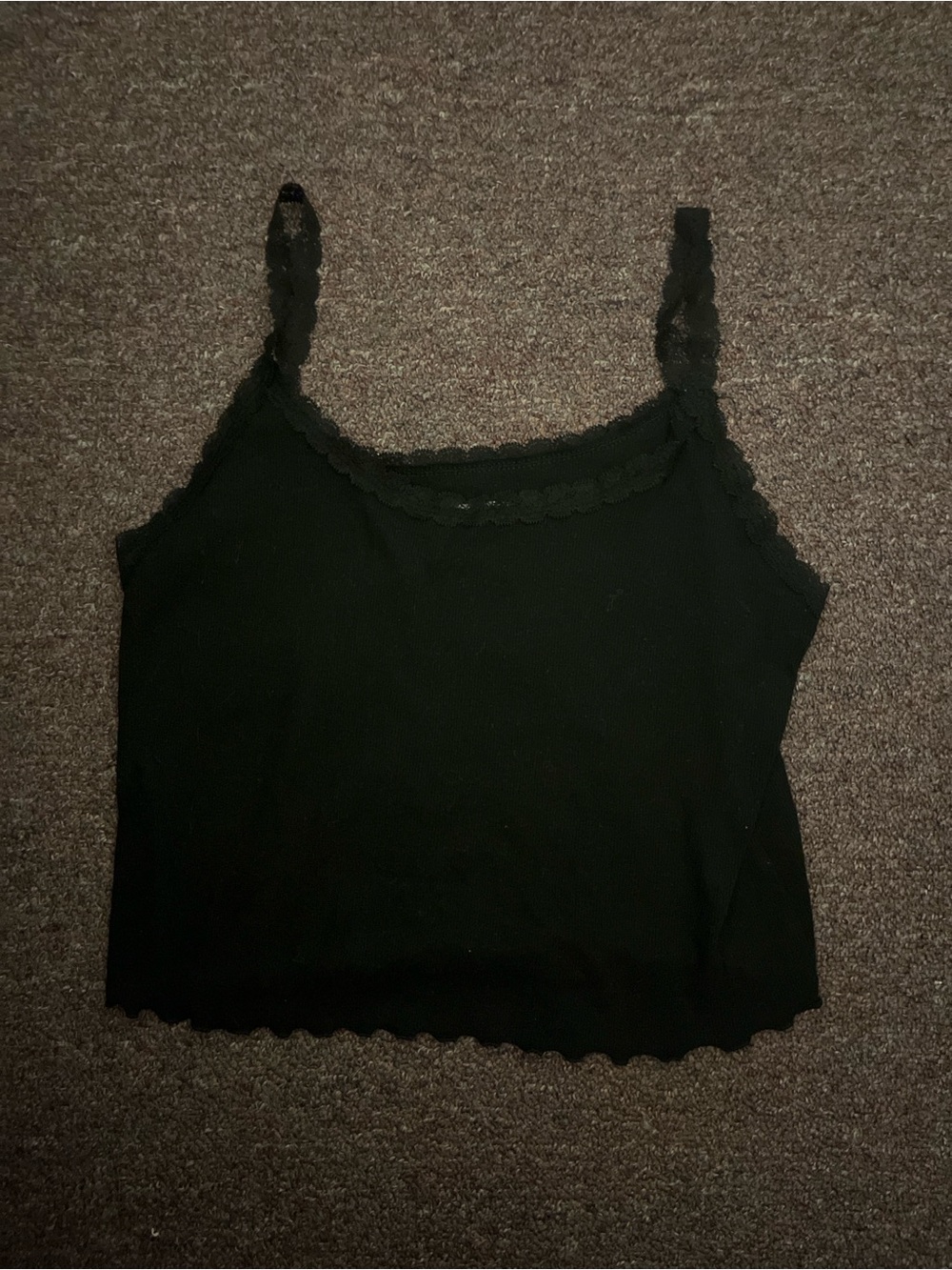 Colsie Black Lace-Trim Camisole